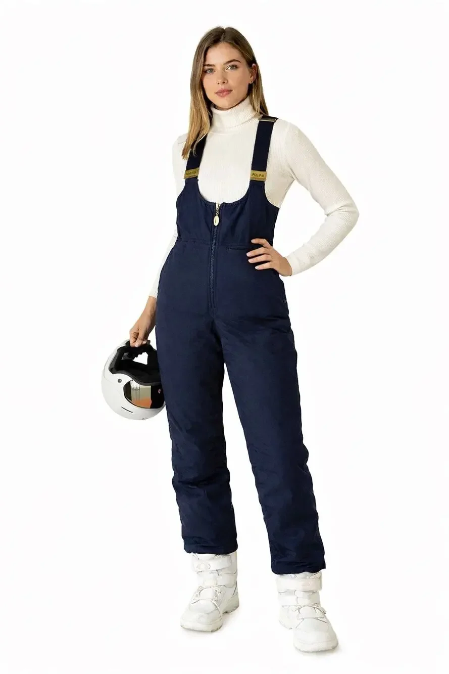 Vintage 1980s–90s Fera Black Quilted Ski Bib Overalls with stirrups 4 petite